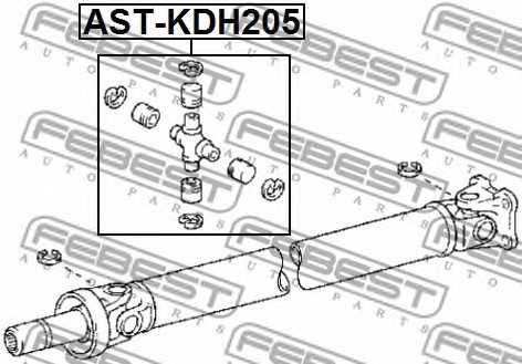 FEBEST AST-KDH205 Joint, propshaft